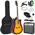 Best Choice Products 41in Full Size Acoustic Electric Cutaway Guitar Set