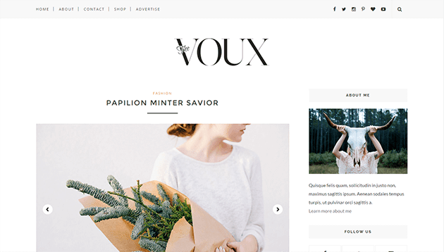 Voux Minimal Clean & Responsive Blogger Template