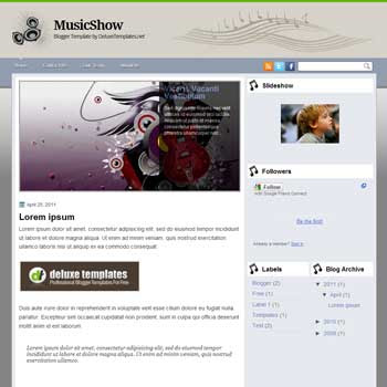 MusicShow blogger template. template for music blog