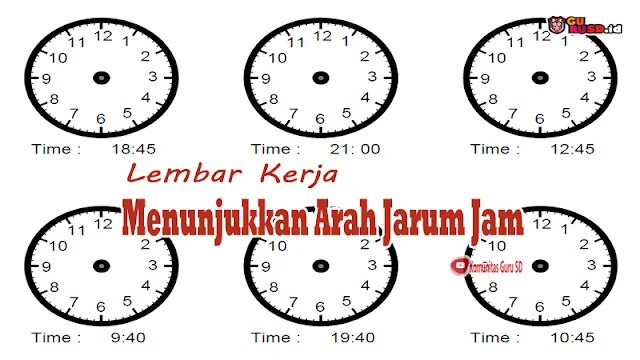 Lembar Kerja Menunjukkan Arah Jarum Jam