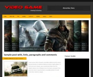 Video Game Blogger Template