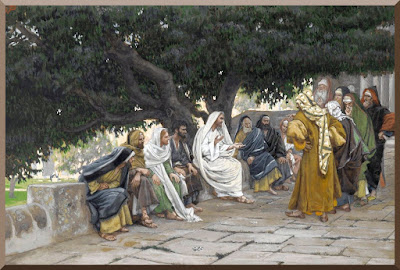 "The Pharisees and the Saduccees Come to Tempt Jesus" -- by James Tissot- PD-1923