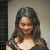  indian actress  Shanvi Latest Hot Spicy in black saree stills at  Pyae Meni Padipoyane First Look Launch by john