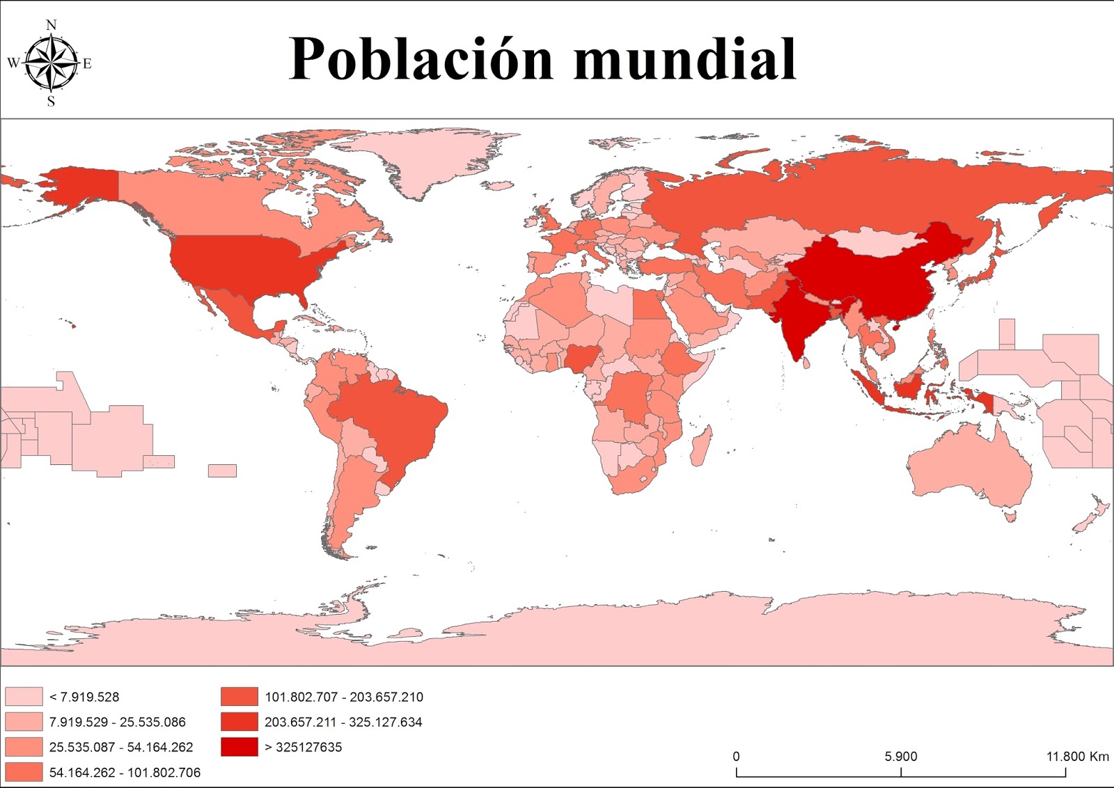 Población en el mundo