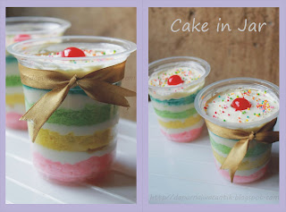 Dapur Kue Najwa Rainbow cake in jar