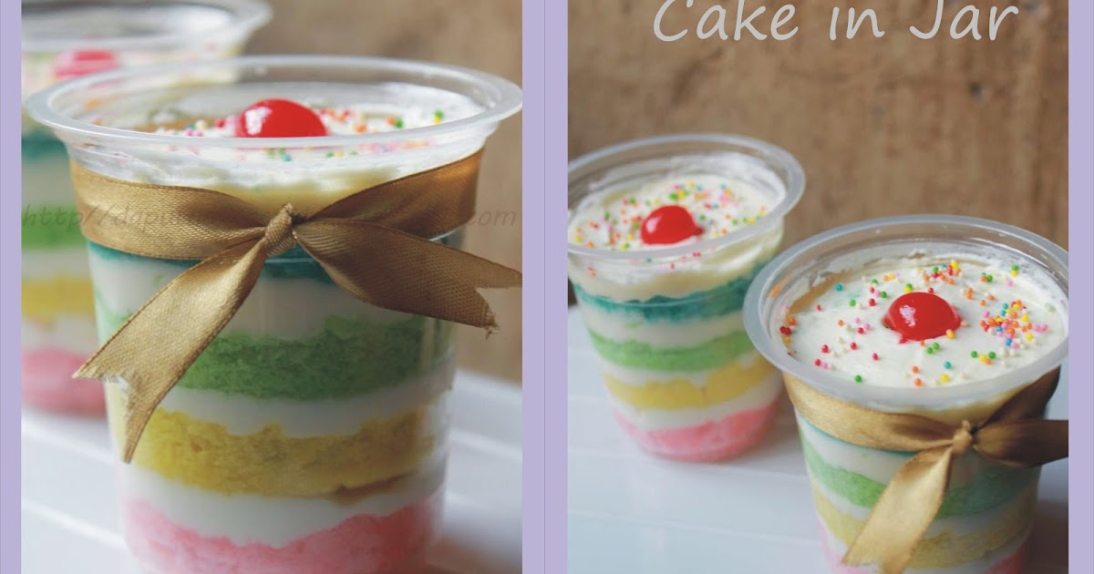 Dapur Kue Najwa Rainbow cake in jar