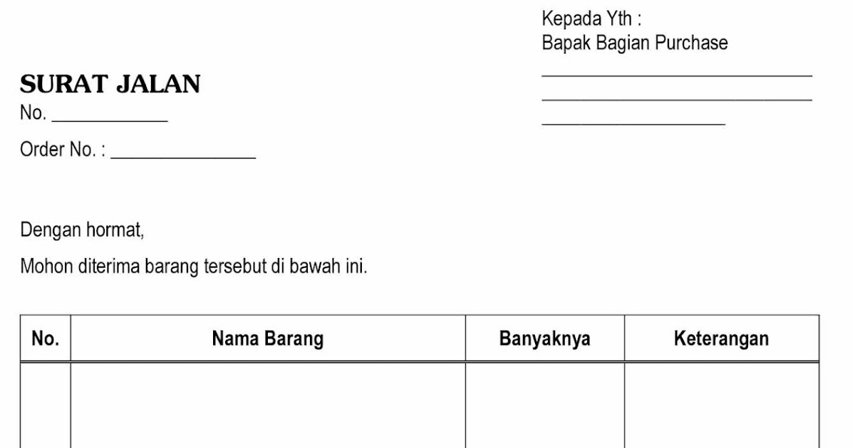 Contoh Surat Jalan Membawa Sapi Contoh Surat