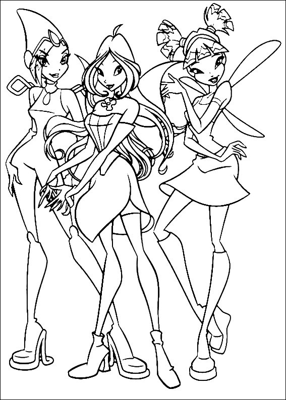 Coisa para Menina DESENHOS DA WINX COLORIR