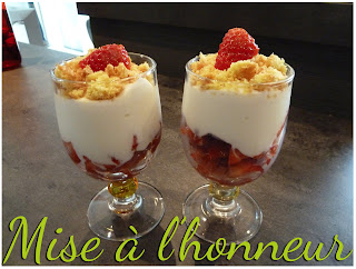 Verrines bretonnes de fraises et fromage blanc