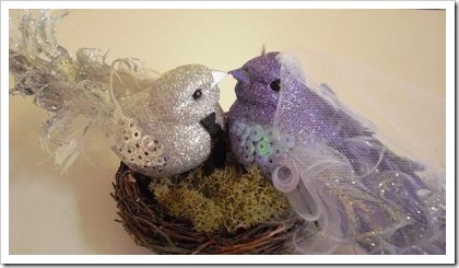 DIY Bird cake toppers