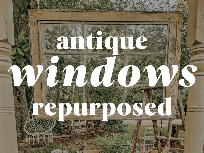 Antique Windows Repurposed in the Pergola | on the creek blog // www.onthecreekblog.com