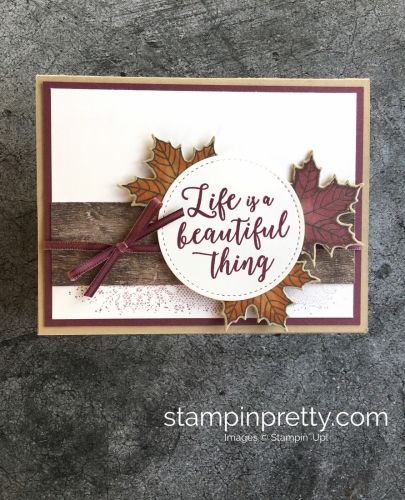 Carte d'automne Stampin'Up avec le jeu Saisons colorées