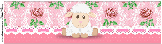 Lamb in Shabby Chic: Free Printable Candy Buffet Labels.