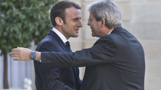 Colloquio tra Gentiloni e Macron all’Eliseo: “lavoreremo insieme”