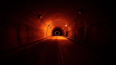 HD Wallpaper Tunnel, Road, Backlight