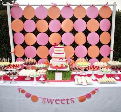 Polka Dot Backdrop A growing trend in weddings this year is to offer your 