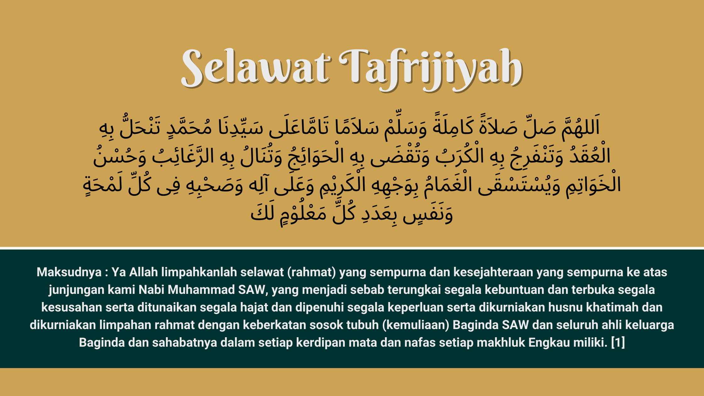 Kelebihan Selawat Tafrijiyah