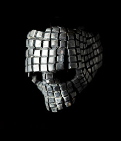 silver skull ring from philippines' label 13 lucky monkey