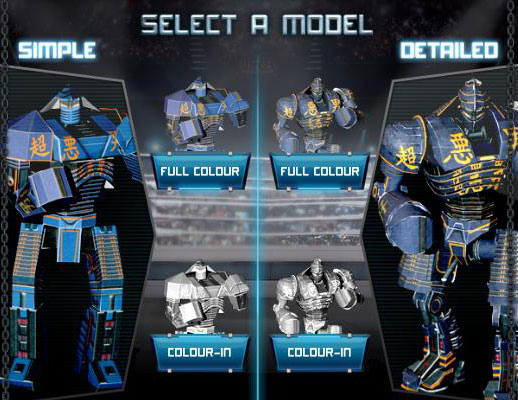 Real steel paper craft model