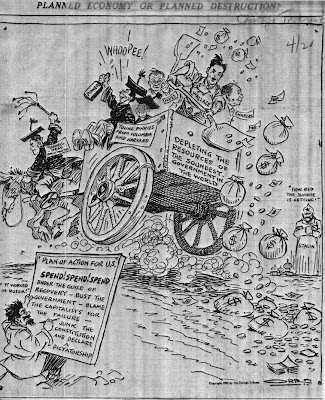chicago tribune political cartoon 1934 socialism spending