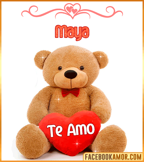 Te amo con peluche maya