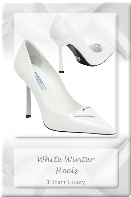 ♦White Winter Heels #brilliantluxury
