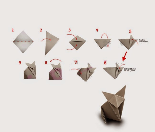 Step By Step Origami Cat Easy Crafts Ideas To Make