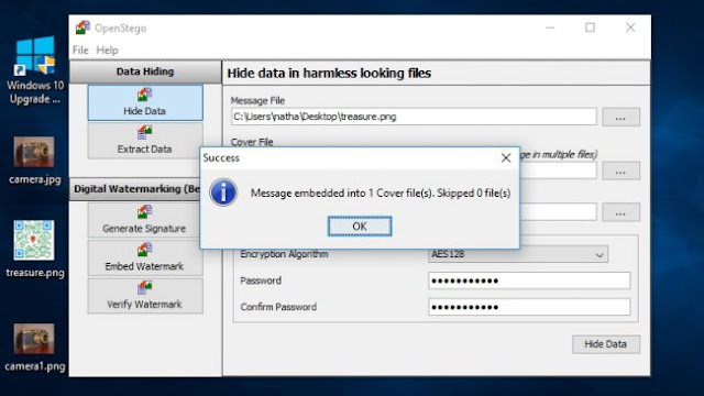 OpenStego:  Hide your data