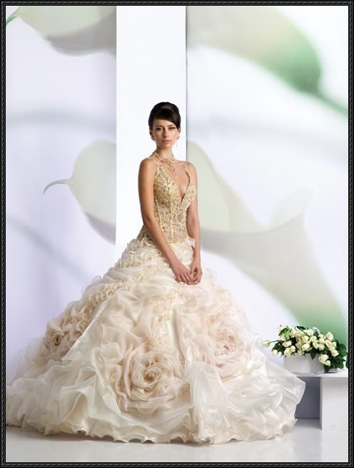 Elegant Satin Ruched Rose Wedding Dress Prom Dress