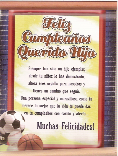 Carta De Feliz Cumpleaños Para Mi Hijo