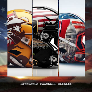 Patriotic College Football Concept Helmets