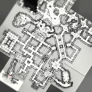 Mock-up map test for the forthcoming Inked Adventures Geomorph Tiles Pack PDF