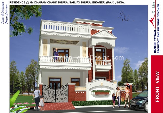 Modern North Indian  Style  Villa design 
