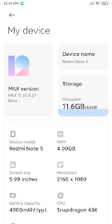 Download Miui 12 Beta Redmi Note 5/Pro