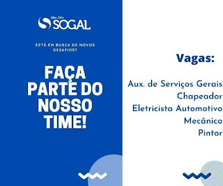 Vagas para Auxiliar de Serviços Gerais, Chapeador e muitos outros em Canoas