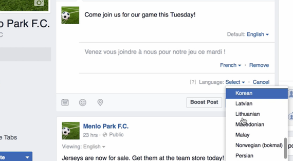 Facebook can now translate your posts into other languages