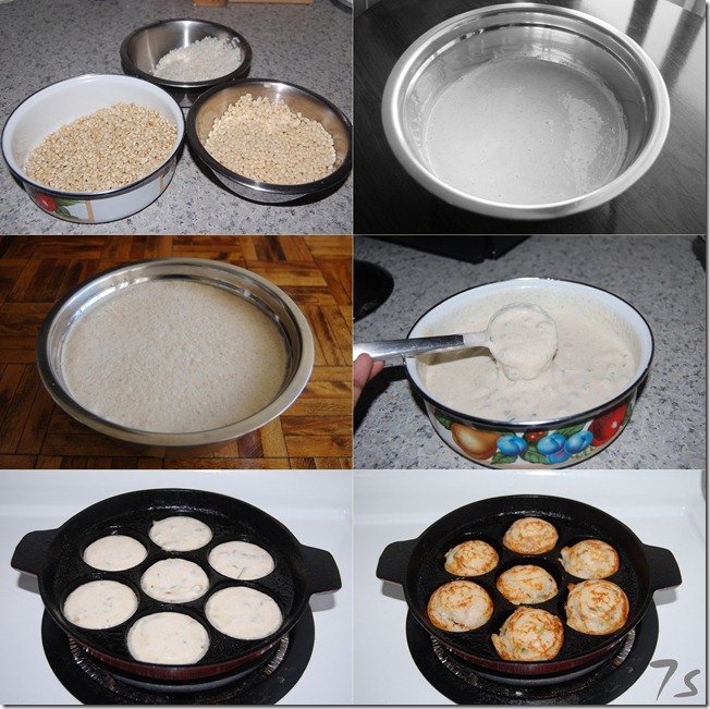 Whole wheat grain paniyaram process