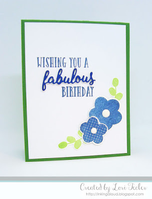 Wishing You a Fabulous Birthday card-designed by Lori Tecler/Inking Aloud-stamps and dies from Reverse Confetti