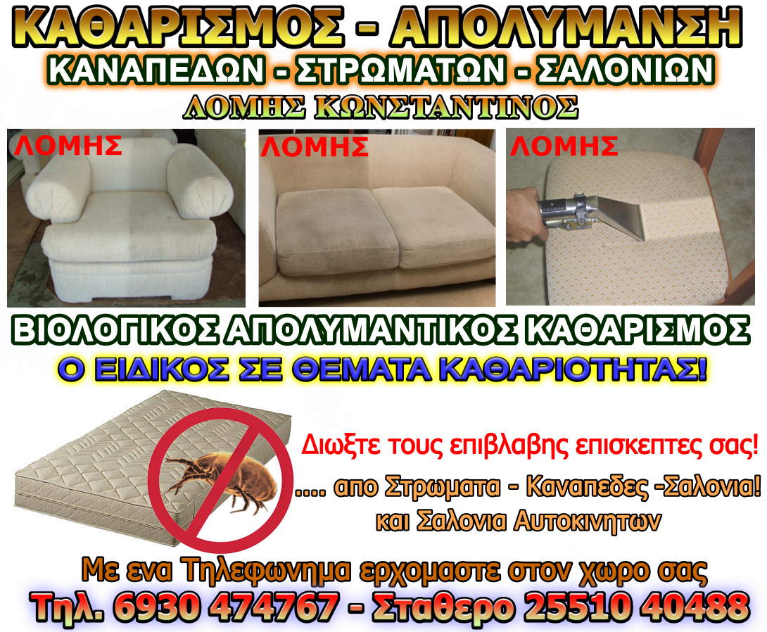  Καθαρισμος Καναπεδων Στρωματων Αλεξανδρουπολη Λομης 