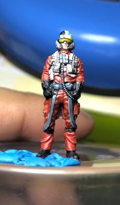 Bandai 1/72 Resistance X-Wing Poe Dameron Pilot Figure Painted