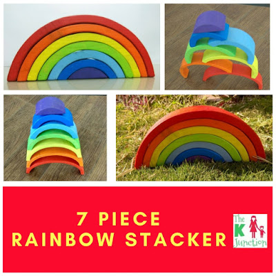 7 piece rainbow stacker grimms waldorf toy open ended toy  purchase buy 