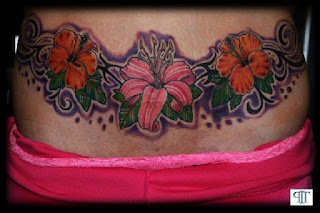 Flower Tattoos On Stomach