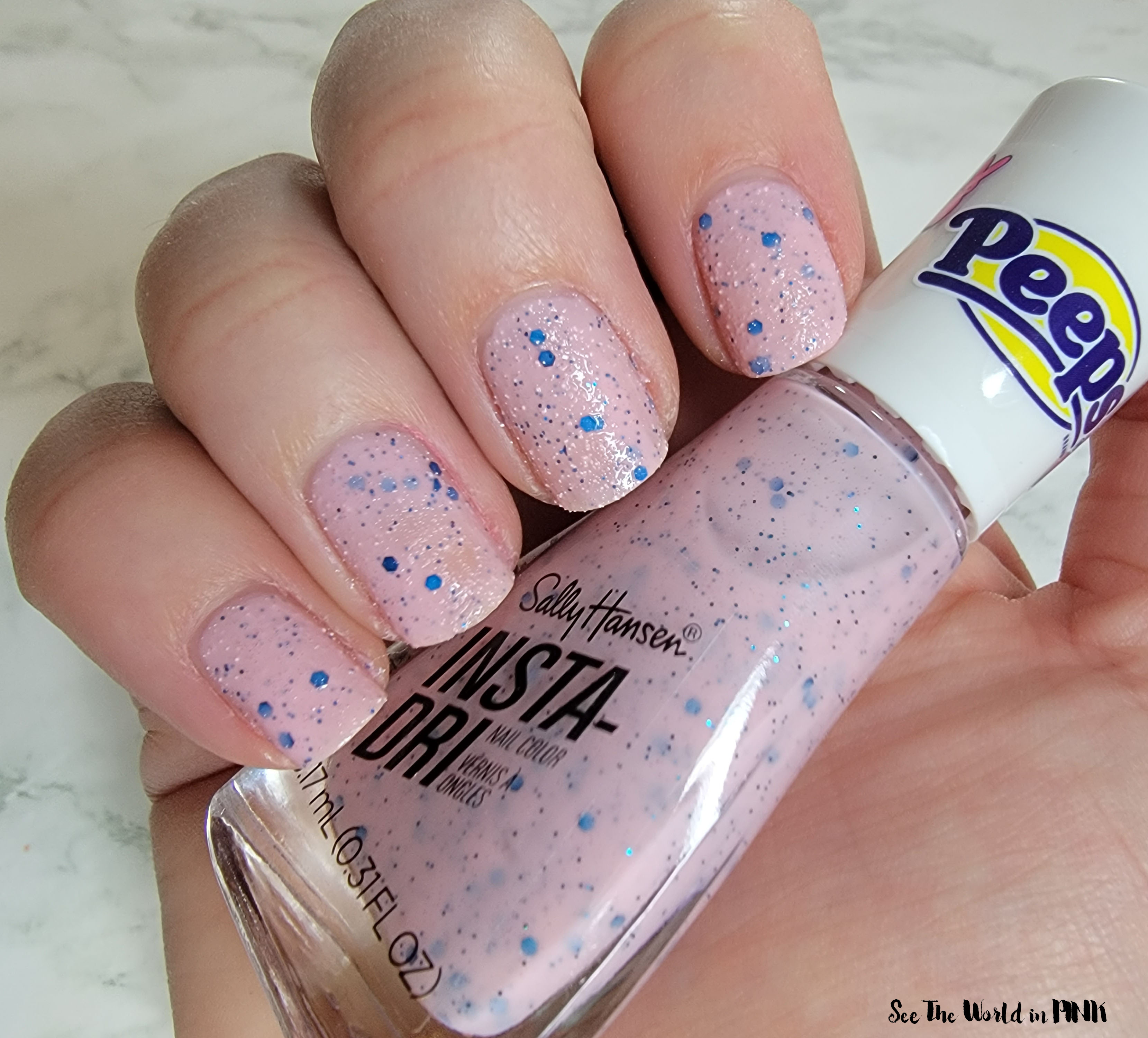 Sally Hansen Insta-Dri Peeps Sugar Texture Collection Nail Color in Cotton Candy