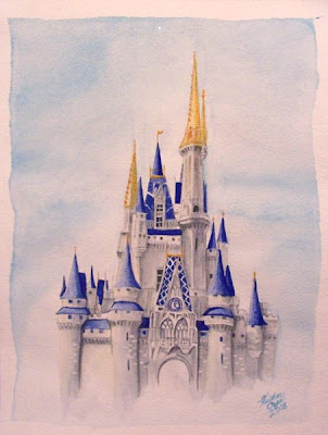 disney logo castle. Cinderella Castle painting