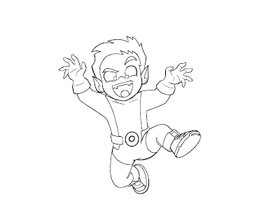 #10 Beast Boy Coloring Page
