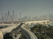 Another view of the Dubai skyline from the Palm Monorail. (dsc )