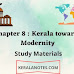 Kerala towards Modernity Class 10 SSLC PDF Notes Chapter 8