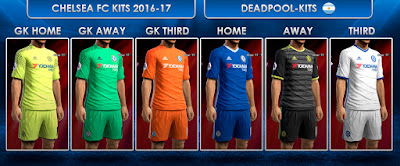 PES 2013 Chelsea FC Kits 2016-17 by DEADPOOL