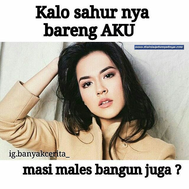 Meme Lucu Sahur saat Bulan Puasa Ramadhan Disini Aja Tempatnya