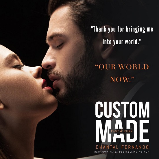 “Thank you for bringing me into your world.” “Our world now.” Custom Made by Chantal Fernando.